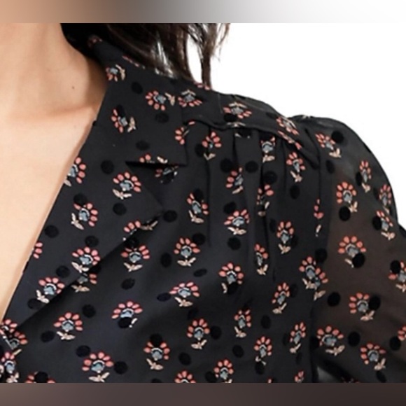 DR2 by Daniel Rainn Women's XL 14-16 Black Button Front Blouse Top NWOT NEW - Picture 5 of 12